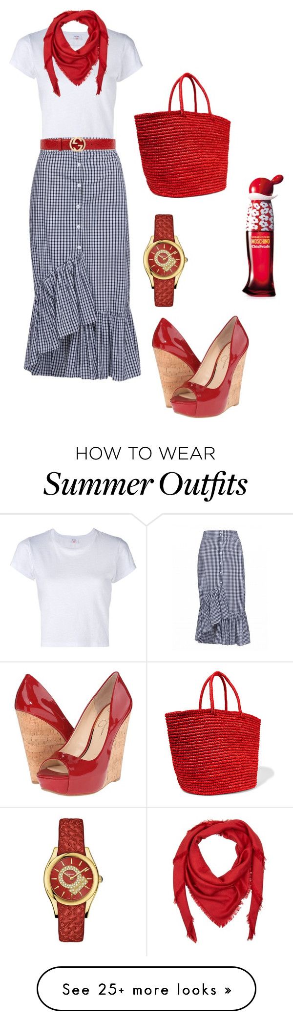 "summer outfit" by melina-kast on Polyvore featuring RE/DONE, Gucci, J...