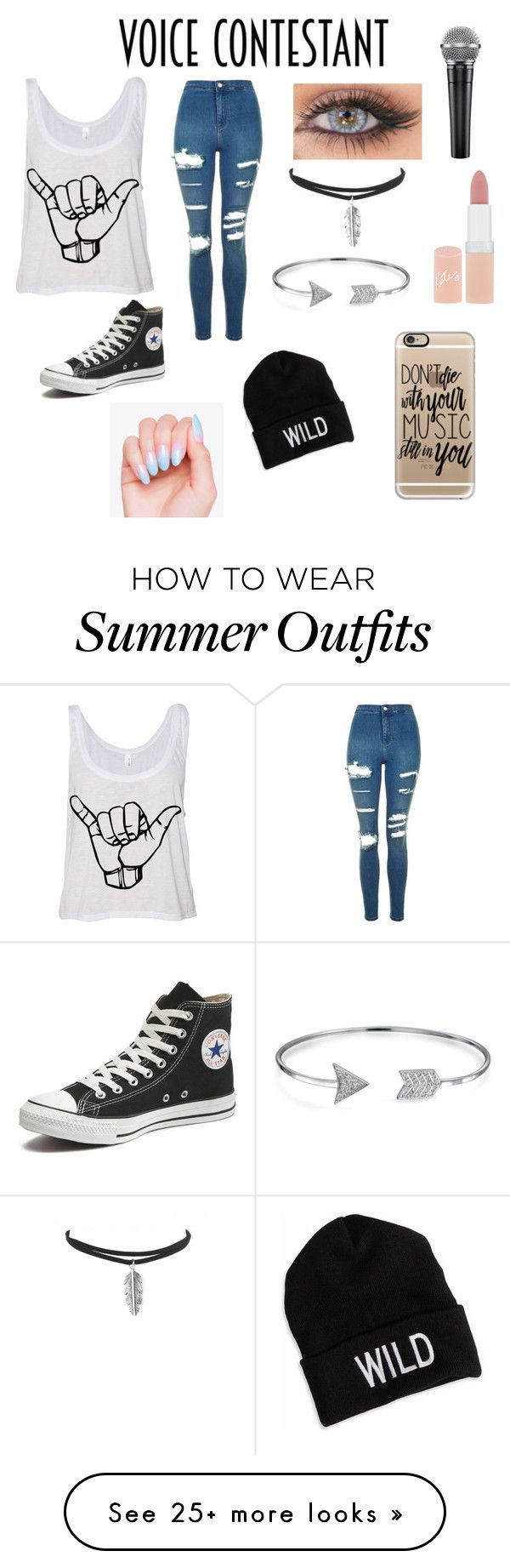 "The Voice Outfit" by dreamer-0 on Polyvore featuring Topshop, Rimmel,...