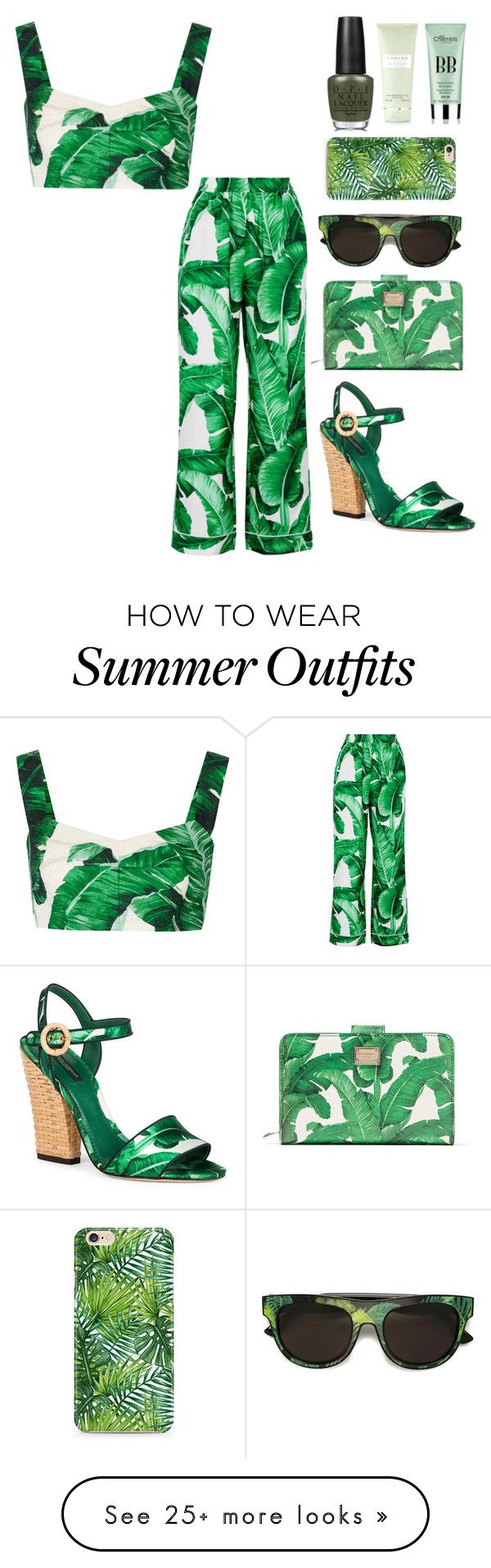 "Tropical Outfit" by sara-beatrice-lazar on Polyvore featuring Dolce&a...
