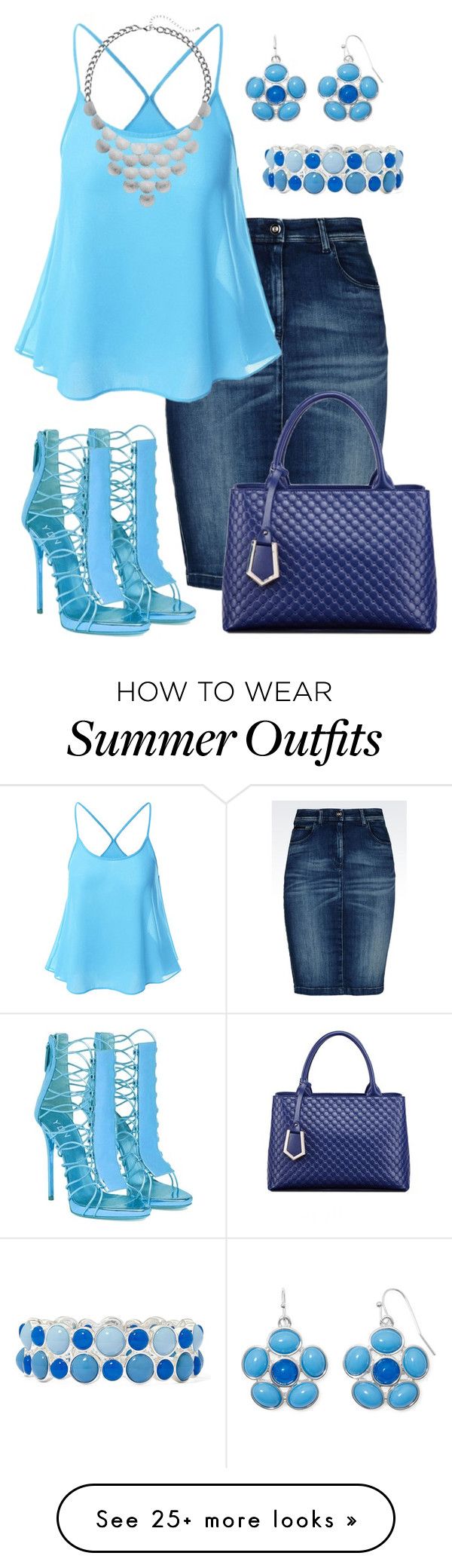 "Two Shades of Blue" by mstiffanyc on Polyvore featuring Armani Jeans,...