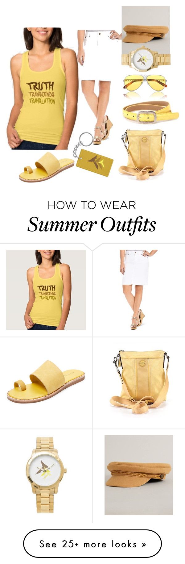 "Women's Yellow Truth Transcends Translation Casual Summer Outfit"...