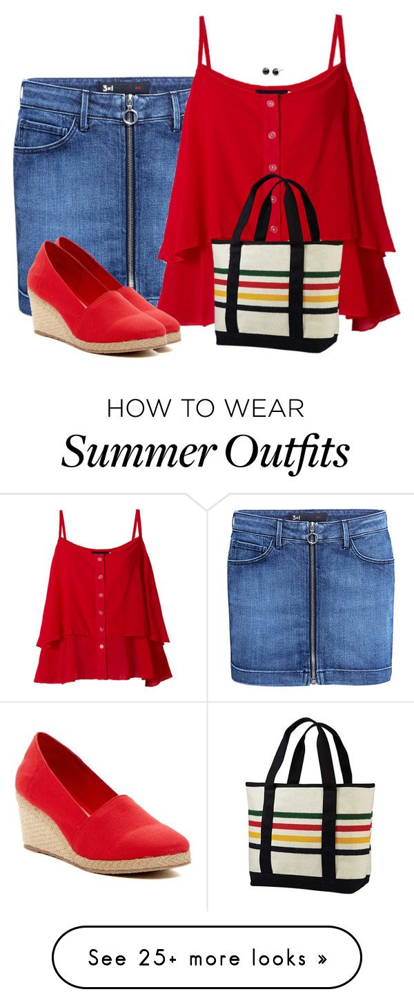 "Zip Front Mini Skirt" by sherbear1974 on Polyvore featuring 3x1, Andr...