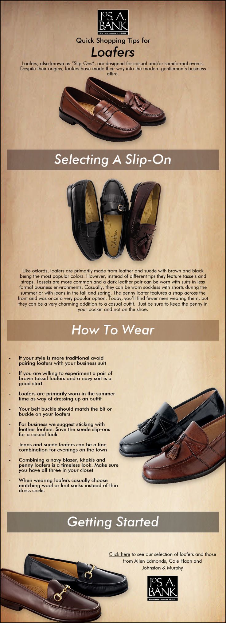 Loafers come in plenty of styles. Check out our tips for shopping for slip-ons....