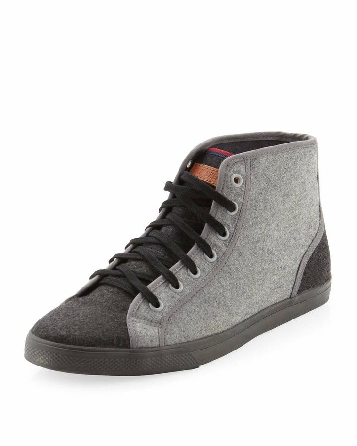 Love the Ben Sherman Felt Mid-Top Sneakers, Charcoal on Wantering | $41 | sale p...