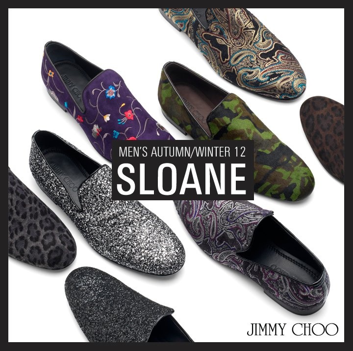 Men's Slippers from Jimmy Choo: Eclectic prints and embellishment for AW12 m...