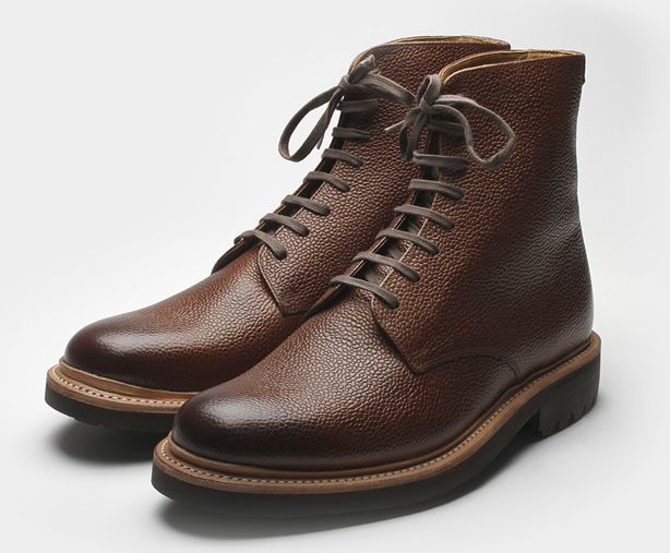 Pebbled Leather Boots from Grenson