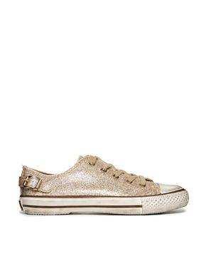 Ash Virgo Gold Glitter Sneakers...