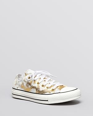 Converse Lace Up Sneakers - All Star Fashion Metallic...