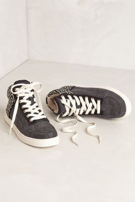 Woven High Top Sneakers