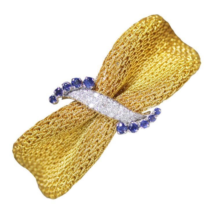 1960's Diamond, Sapphire and Gold Bracelet