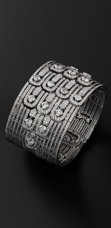 A diamond and platinum bracelet from the L’Odyssée de Cartier collection.