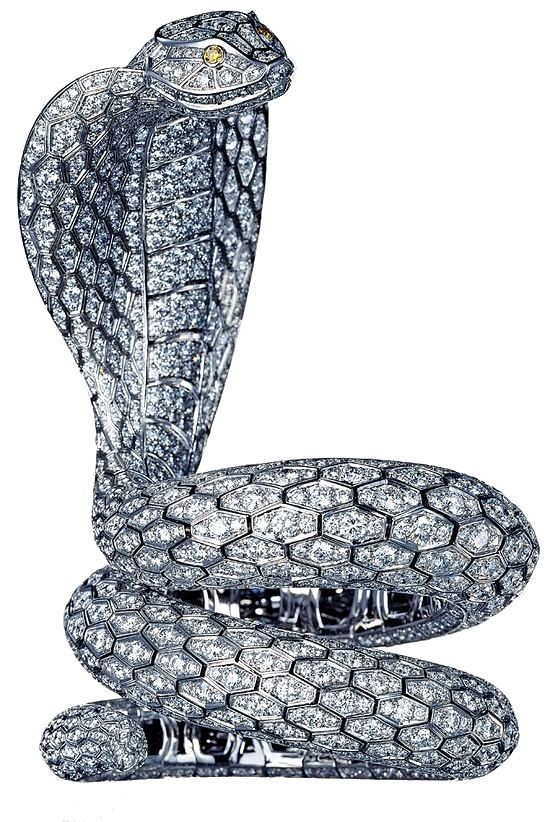 A flexible, Diamond Encrusted Cobra Bracelet from Cartier’s Mysterious India H...