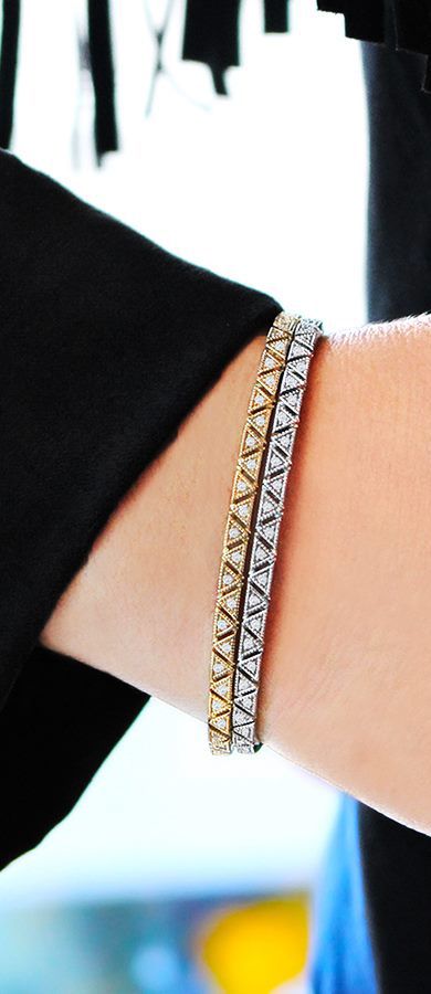 Aztec-inspired diamond Kathryn Lynn cuff...