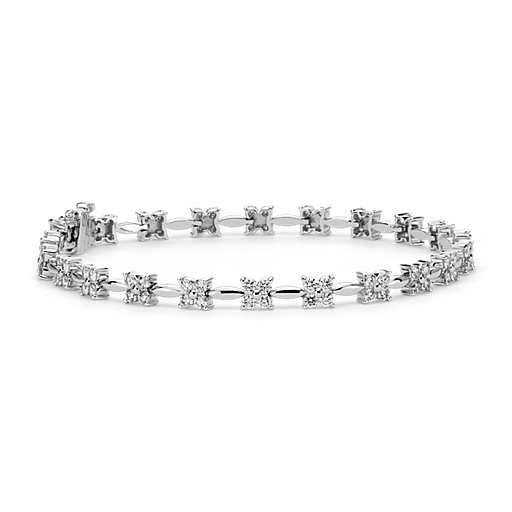 Beautiful Bouquet Diamond Bracelet in 18k White Gold | #Wedding #Jewelry #Diamon...