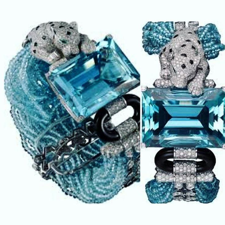 Cartier Bracelet - Platinum, one 86.69-carat rectangular-shaped aquamarine, aqua...