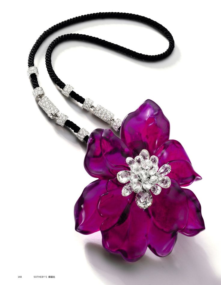 Cartier | Rubellite and Diamond Pendant/Brooch | Orchid |...