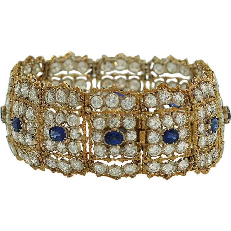 Diamond and Sapphire ''Telato'' bracelet Buccellati, Italy, 1967...