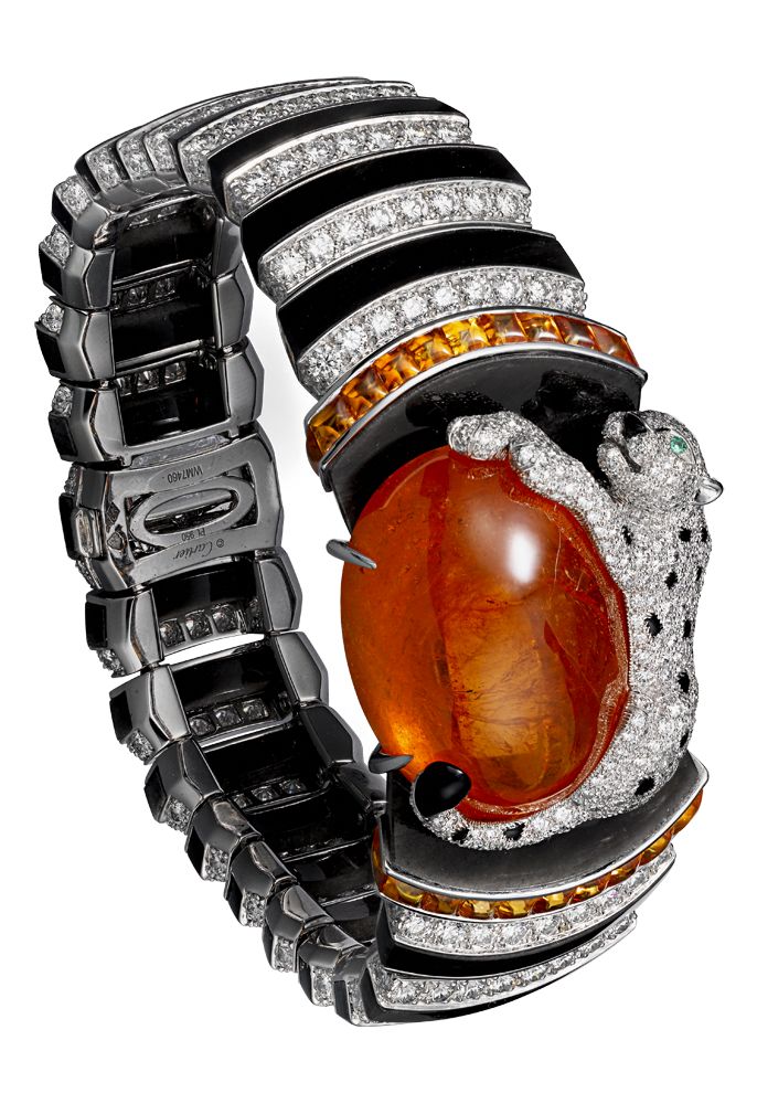 Panthère de Cartier High Jewelry bracelet Platinum...