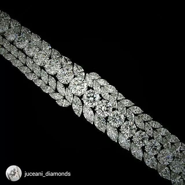 repost from @juceani_diamonds Marquise and round diamonds bracelet!...