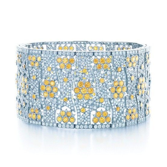 Tiffany Yellow Diamonds inspire a bracelet as radiant as sun-dappled flowers.