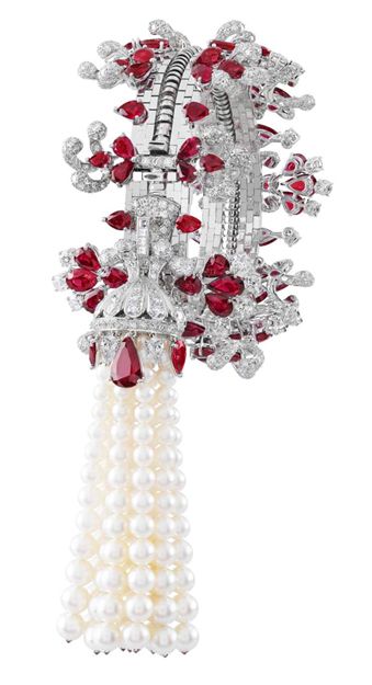 Van Cleef & Arpels ruby diamond pearl bracelet...