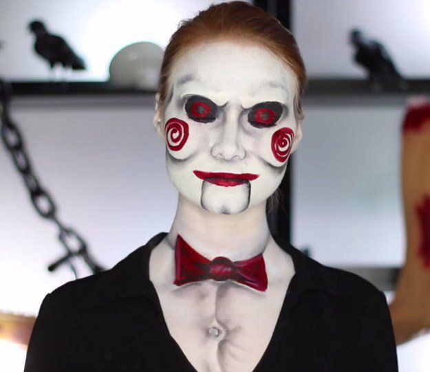 1.Billy the Puppet (Saw) | 10 DIY Movie-Inspired Makeup Tutorials for Halloween...