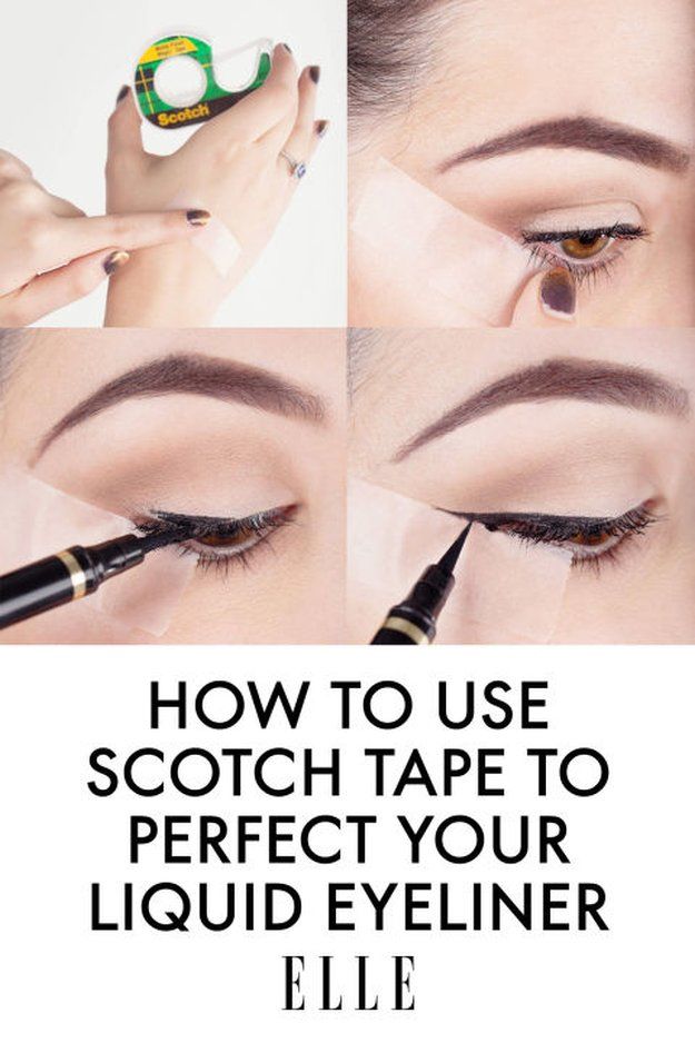 Scotch Tape Trick for Liquid Liners | Eyeliner hacks are essential for all makeu...