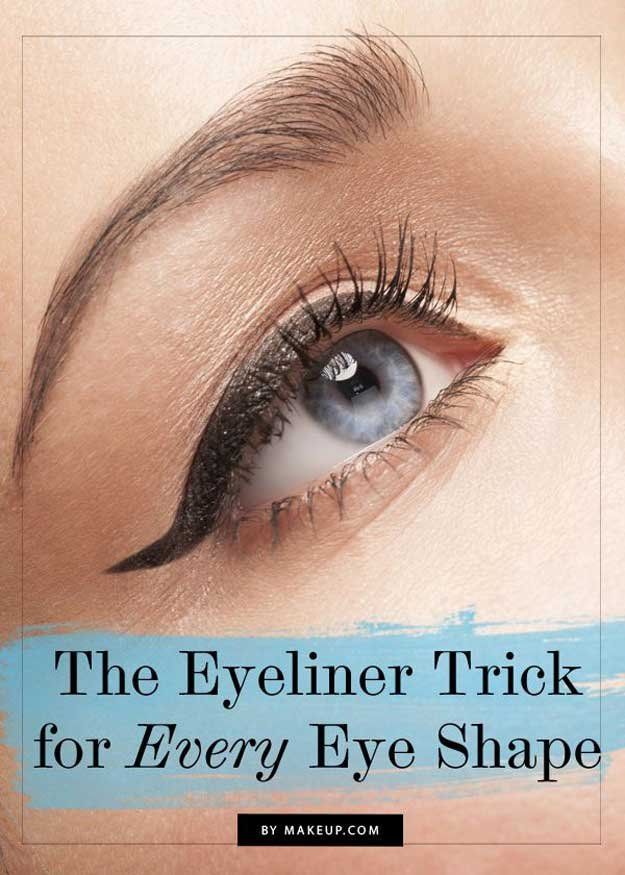 5. Trick For All Eye Shapes | 17 Great Eyeliner Hack for Makeup Junkies | Makeup...