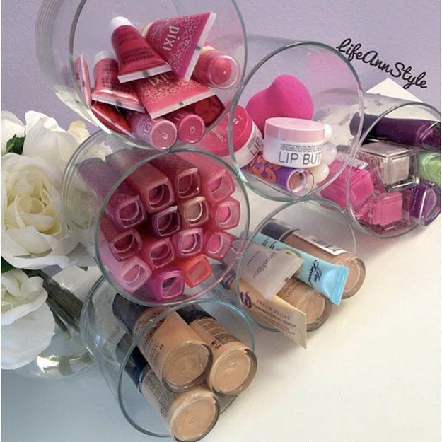 6. Candle Jars | Makeup Storage | | DIY Makeup Organizer...