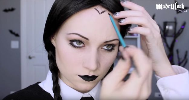 Add False Widows Peak | Wednesday Addams | Halloween Makeup Tutorial...
