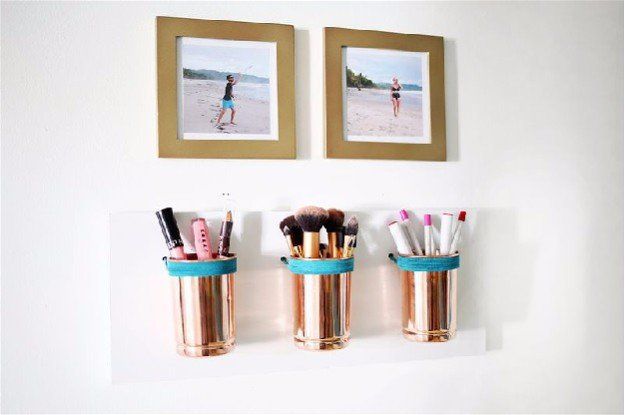 Copper Cups | Cool Makeup Organizers To Give Your Makeup A Proper Home...
