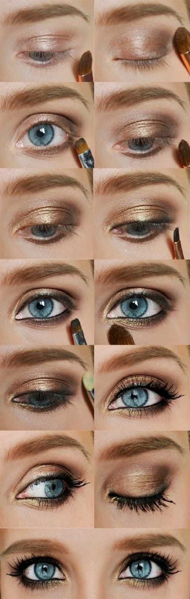Gold Eyeshadow | Colorful Eyeshadow Tutorials | Makeup Tutorials...