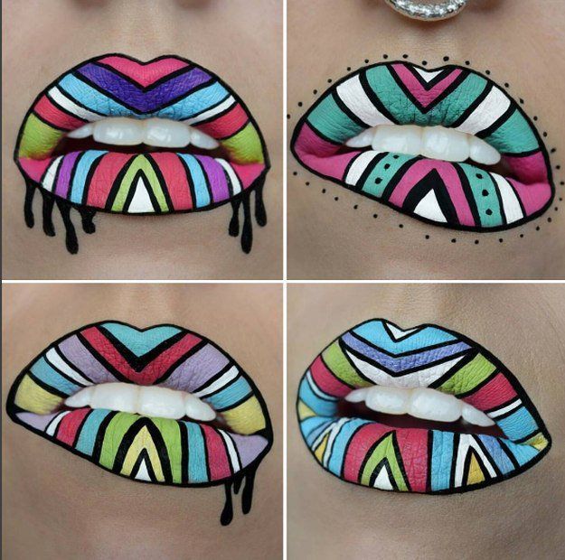Lip Art 15: Tribal Art | Mesmerizing Instagram Lip Arts You Should Try...