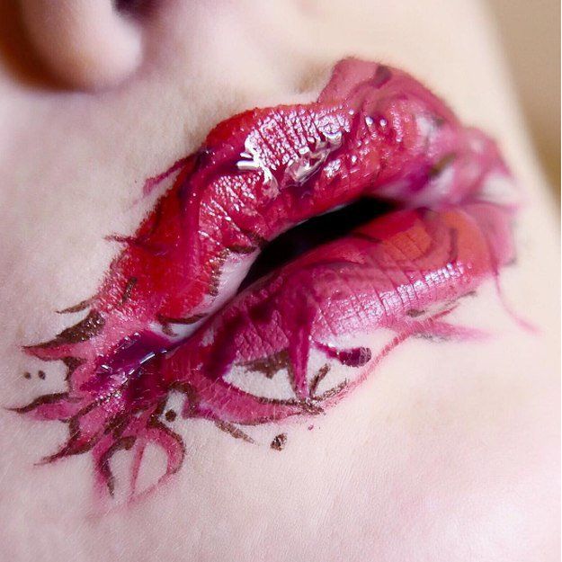 Lip Arts 14: Abstract Red | Mesmerizing Instagram Lip Arts You Should Try...