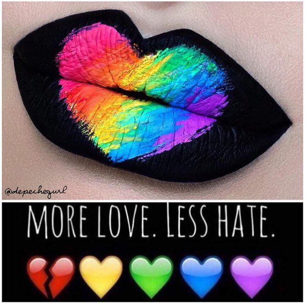 More Love Less Hate | Mesmerizing Instagram Lip Arts You Should Try...