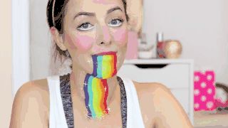 SnapChat Rainbow - Cool Halloween Makeup | 25 Looks That Are Actually Easy...