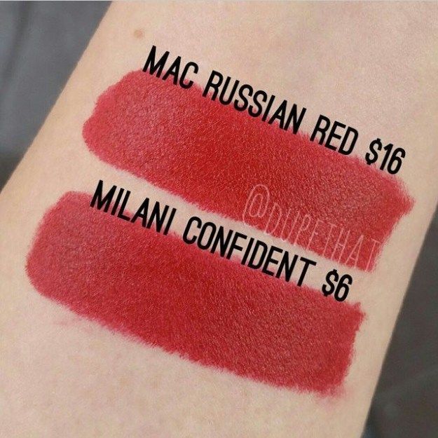 8. MAC Russian Red & Milani Confident | Splurge Or Save: The Best MAC Lipsti...