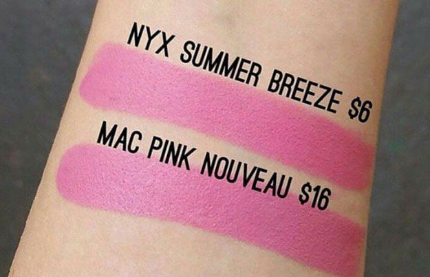13. MAC Pink Nouveau & NYX Summer Breeze | Splurge Or Save: The Best MAC Lip...