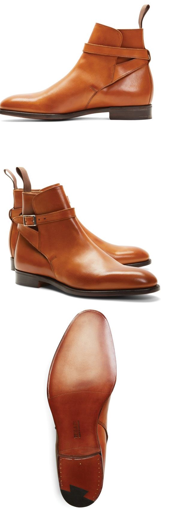 Brooks Brothers Peal & Co.® Leather Ankle Strap Buckle Boots $698