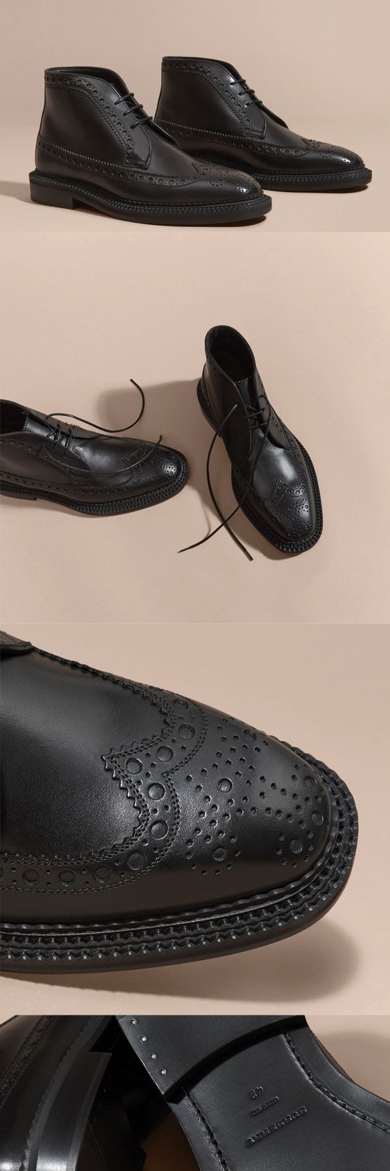 Burberry Leather Brogue Boots $825 #ads Men shoes boots...