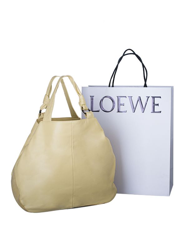 Loewe Lambskin & Suede Hobo Bag Handbag...