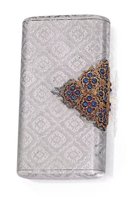 Silver, 18 Karat Gold, Sapphire and Ruby Evening Bag, Gianmaria Buccellati. The ...