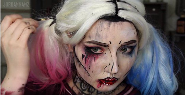 Pop Art Grunge Harley Quinn Makeup Tutorial | DIY Costume Makeup, check it out a...