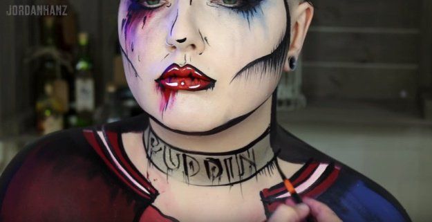 Pop Art Grunge Harley Quinn Makeup Tutorial | DIY Costume Makeup, check it out a...