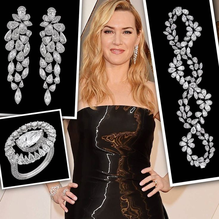 Kate Winslet or Queen of Diamonds! Earrings and bracelet from the Luminance coll...