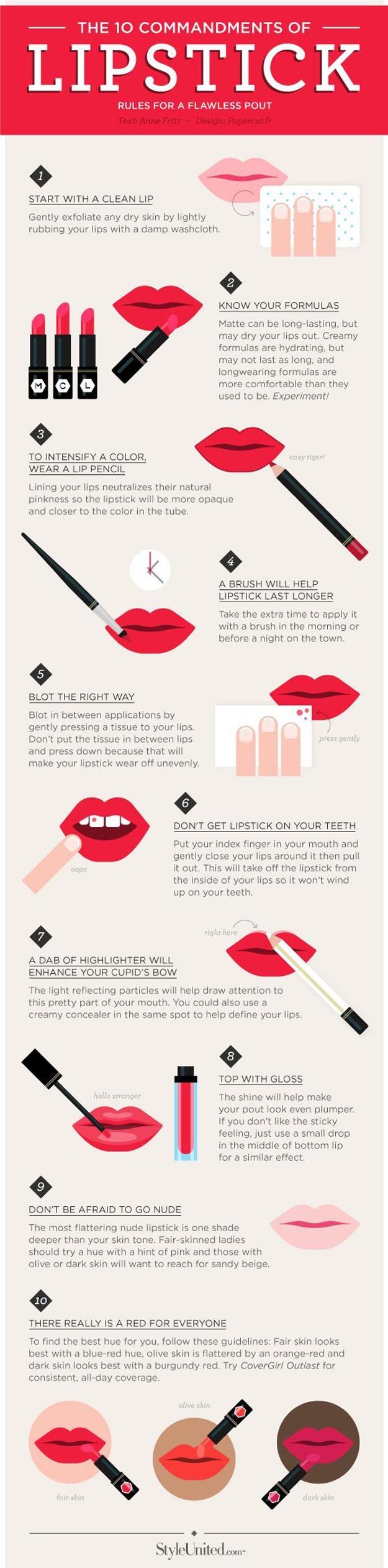 10 Commandments of Perfect Lipstick makeuptutorials.c...