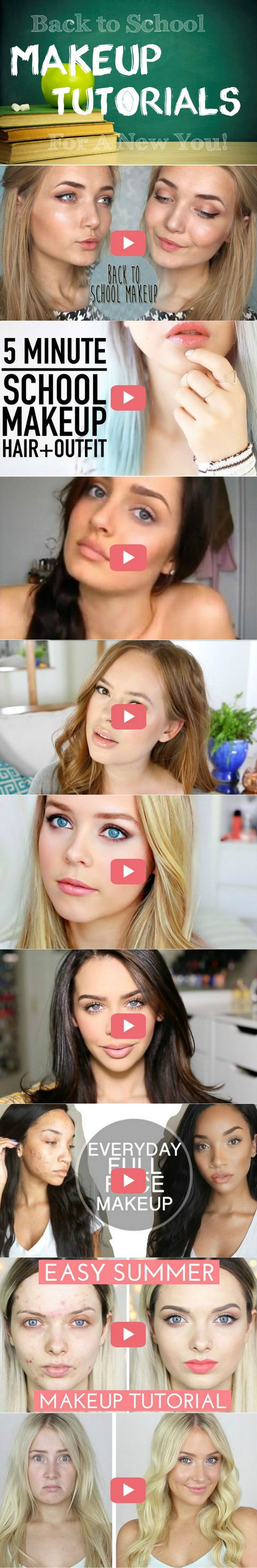 15 Back To School Makeup Tutorials For A New You | Step by Step Video Tutorial b...