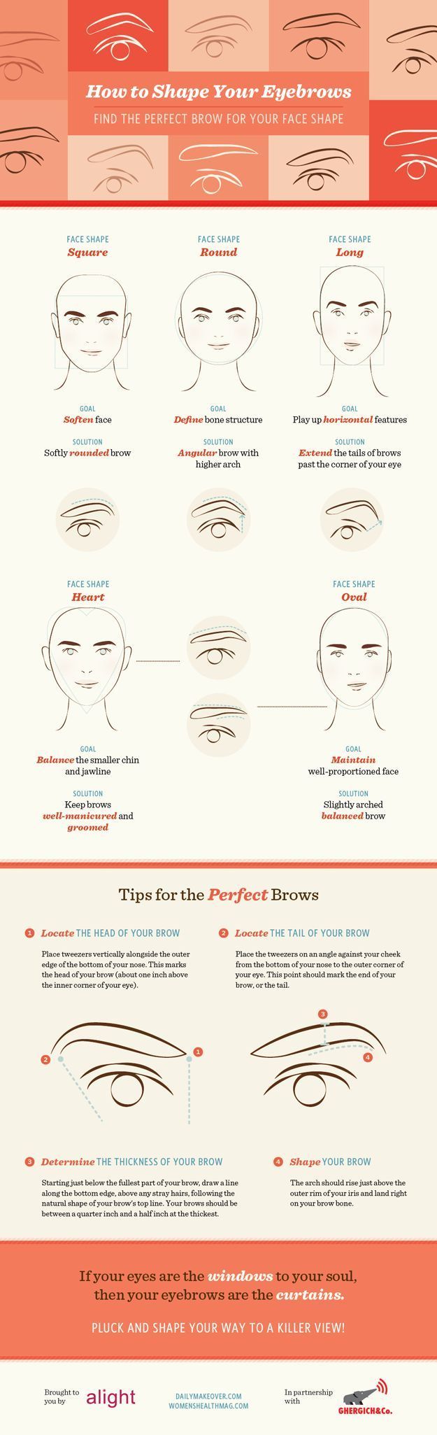 Eyebrow Tutorial: Finding The Right Brow Shape For Your Face | Beauty Tips And T...