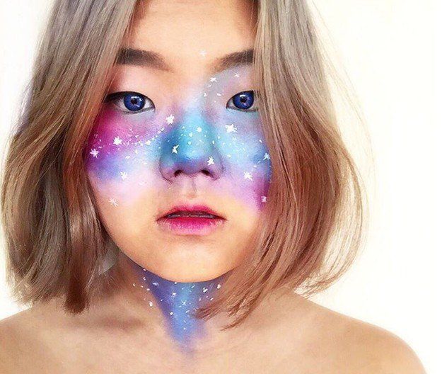 Galaxy Makeup Blue Eyes | Creative DIY Makeup Ideas You Can Try for your next Co...