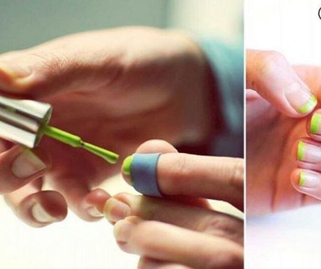 Make The Perfect French Tip With A Rubber Band | Genius Instagram Beauty Hacks Y...
